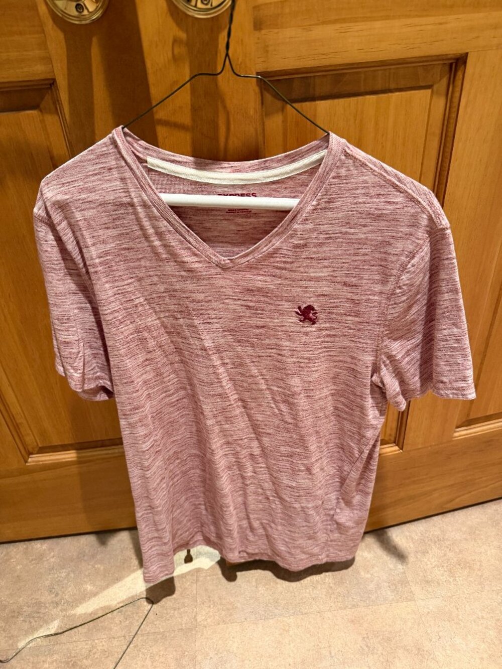 Express Pink VNeckTShirt Medium
